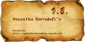 Veszelka Barnabás névjegykártya